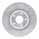 R1 03-05 Infiniti G35 Front & Rear Drilled & Slotted Silver Brake Rotor Set