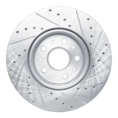 R1 14-20 Cadillac CT6 Front Drilled & Slotted Silver Brake Rotor Set