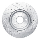 R1 14-19 Cadillac CTS Front & Rear Drilled & Slotted Silver Brake Rotor Set