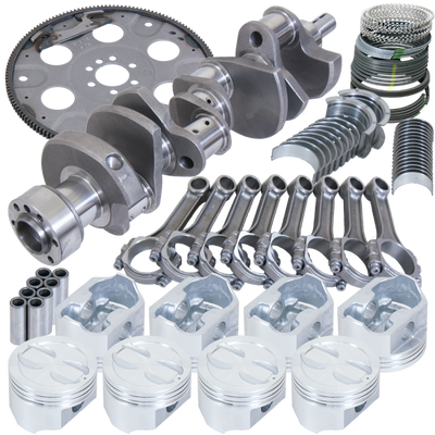 Eagle Chevy 350 1Pc 3.480in Crank 5.700in I-Beam Rods 4.040in Pistons 153 Tooth FP Balanced Assembly