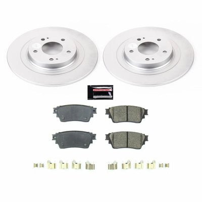 Power Stop 2018 Mitsubishi Eclipse Cross Front & Rear Z17 Evolution Geomet Coated Brake Kit