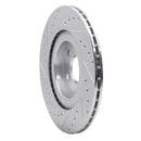 R1 16-26 Volvo V60 Cross Country Rear Right Drilled & Slotted Silver Brake Rotor