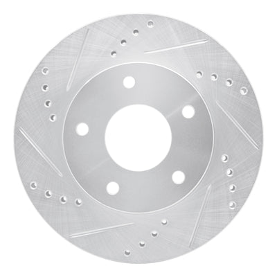 R1 98-05 Chevrolet S10 Front & Rear Drilled & Slotted Silver Brake Rotor Set