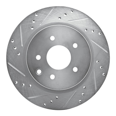 R1 05-26 Nissan 370Z Rear Drill & Slot Silver Rotors