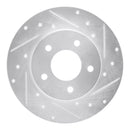 R1 92-05 Buick LeSabre Rear Right Drilled & Slotted Silver Brake Rotor