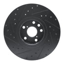 R1 14-20 Lexus IS200t Front & Rear Drilled & Slotted Black Brake Rotor Set