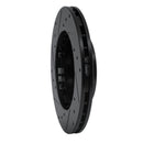 R1 87-92 Geo Prizm Front Right Drilled & Slotted Black Brake Rotor