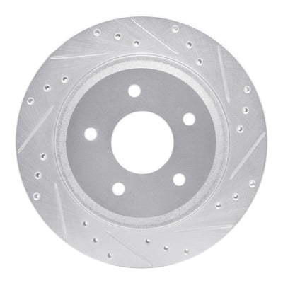 R1 88-94 Chevrolet Corvette Front Right Drilled & Slotted Silver Brake Rotor