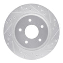 R1 88-94 Chevrolet Corvette Front Right Drilled & Slotted Silver Brake Rotor