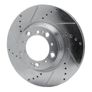 R1 99-23 Porsche 911 Right Rear Drilled & Slotted Silver Brake Rotor