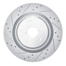 R1 19-25 Subaru ASCENT Rear Left Drilled & Slotted Silver Brake Rotor