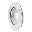 R1 16-20 Buick Regal Sportback Rear Right Drilled & Slotted Silver Brake Rotor