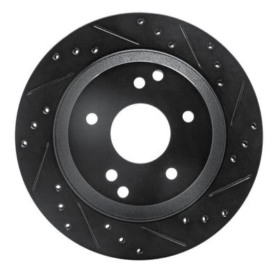R1 88-94 Chevrolet Corvette Front Left Drilled & Slotted Black Brake Rotor
