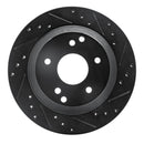 R1 88-94 Chevrolet Corvette Front Left Drilled & Slotted Black Brake Rotor