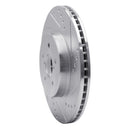 R1 17-23 Subaru Impreza Front Right Drilled & Slotted Silver Brake Rotor