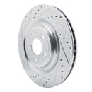 R1 20-25 Ford Police Interceptor Utility Front & Rear Drilled & Slotted Silver Brake Rotor Set