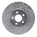 R1 95-06 Chrysler Cirrus Front Left Drilled & Slotted Silver Brake Rotor