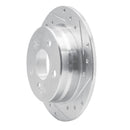 R1 83-95 Mercedes-Benz 300CE Rear Right Drilled & Slotted Silver Brake Rotor