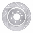 R1 11-15 VPG MV-1 Rear Right Drilled & Slotted Silver Brake Rotor
