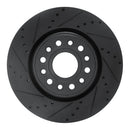 R1 19-25 Ram 1500 Front Left Drilled & Slotted Black Brake Rotor