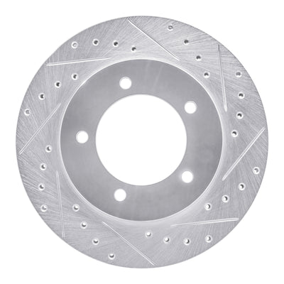 R1 96-98 Suzuki SIDEKICK Front Right Drilled & Slotted Silver Brake Rotor