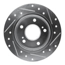 R1 94-96 Nissan 240SX Front & Rear Drilled & Slotted Silver Brake Rotor Set