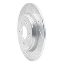 R1 14-20 Acura RLX Rear Left Drilled & Slotted Silver Brake Rotor