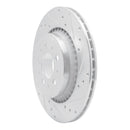 R1 03-14 Volvo XC90 Rear Right Drilled & Slotted Silver Brake Rotor