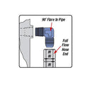 Russell Performance -4 AN to 1/8in NPT 90 Degree Flare to Pipe Adapter (Blue)