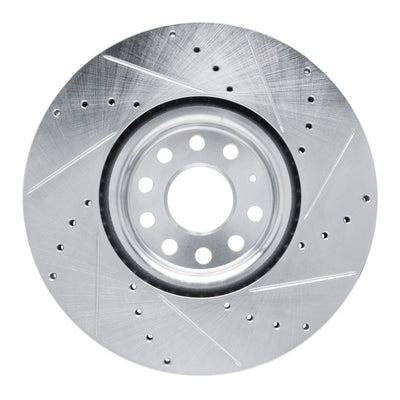 R1 18-25 Volkswagen Teramont Front Drilled & Slotted Silver Brake Rotor Set