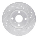 R1 85-86 Toyota MR2 Front & Rear Drilled & Slotted Silver Brake Rotor Set