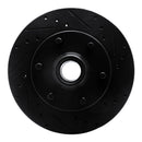 R1 88-96 Chevrolet C2500 Front Right Drilled & Slotted Black Brake Rotor
