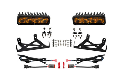 Diode Dynamics 2020-2022 Ford F-250 Super Duty F250 Fog SS6 Sport LED Kit Yellow 3000K