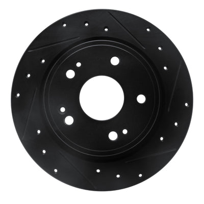 R1 16-25 Honda Accord Rear Drilled & Slotted Black Rotors