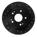 R1 18-25 Honda Accord Front & Rear Drilled & Slotted Black Brake Rotor Set