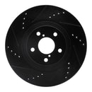 R1 09-12 Subaru Impreza Front & Rear Drill/Slot Black Rotors w/Optimum Pads