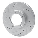 R1 89-08 Toyota Hilux Front Drilled & Slotted Silver Brake Rotor Set