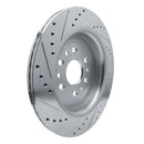 R1 21-25 Jeep Grand Wagoneer Front & Rear Drilled & Slotted Silver Brake Rotor Set