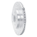 R1 16-20 Cadillac CT6 Front & Rear Drilled & Slotted Silver Brake Rotor Set