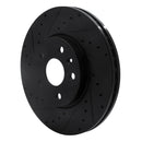 R1 10-25 Buick Allure Front Left Drilled & Slotted Black Brake Rotor