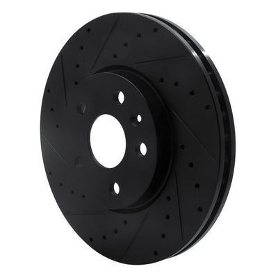 R1 10-25 Buick Allure Front Drilled & Slotted Black Brake Rotor Set