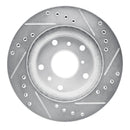 R1 88-92 Ford Probe Front Right Drilled & Slotted Silver Brake Rotor