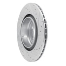 R1 09-19 BMW 750LI Rear Left Drilled & Slotted Silver Brake Rotor