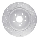 R1 13-20 Lexus RC300 Front & Rear Drilled & Slotted Silver Brake Rotor Set