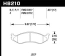 Hawk Talon 1999 Jeep Cherokee w/ 78mm Tall Front Discs Drilled and Slotted Front Brake Rotor Set