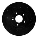R1 05-24 Hyundai CRETA (Mexico) Front Left Drilled & Slotted Black Brake Rotor