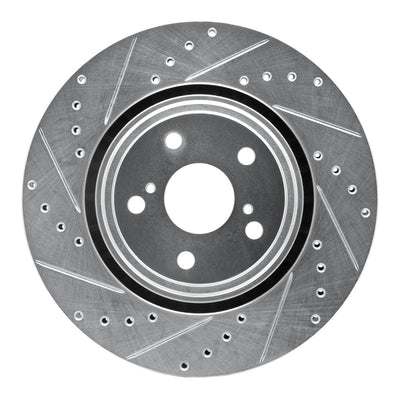 R1 08-21 Lexus NX300 Front Drilled & Slotted Silver Brake Rotor Set