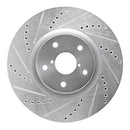 R1 13-20 Subaru WRX Front Drilled & Slotted Silver Brake Rotor Set w/Optimum OE Pads and Hardware