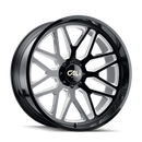 Cali Off-Road 9115 Invader 26x14 / 8x165.1 BP / -76mm Offset / 125.2mm Hub Gloss Black Milled Wheel