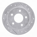 R1 84-88 Pontiac 6000 Rear Right Drilled & Slotted Silver Brake Rotor